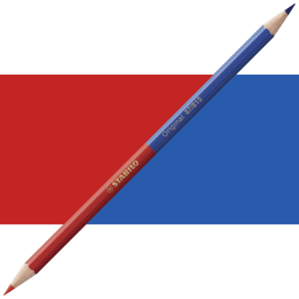مداد رنگی پلی کروم Original استابیلو کد 815 رنگ RED / BLUE