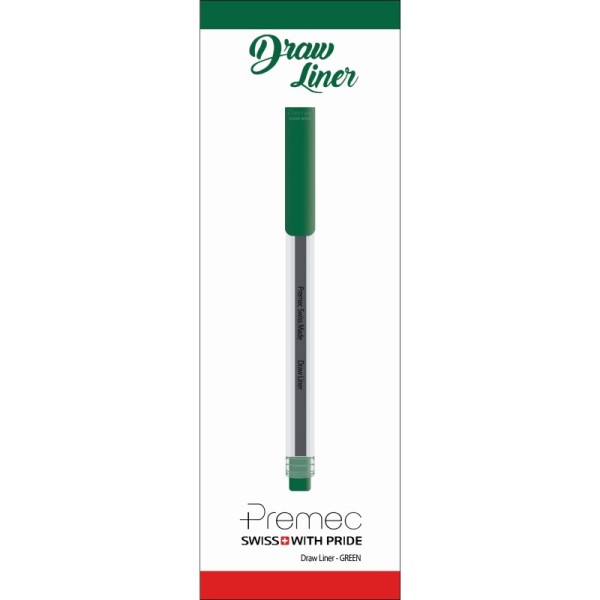 ماژیک خوشنویسی پریمک مدل Draw Liner رنگ سبز سری قابل انعطاف