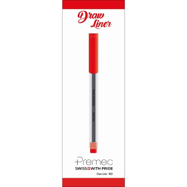 ماژیک خوشنویسی پریمک مدل Draw Liner رنگ قرمز سری قابل انعطاف