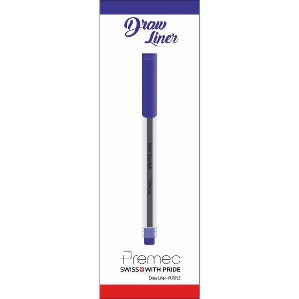 ماژیک خوشنویسی پریمک مدل Draw Liner رنگ بنفش سری قابل انعطاف