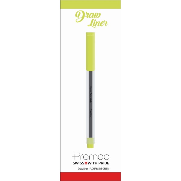 ماژیک خوشنویسی پریمک مدل Draw Liner رنگ زرد فلورسنت سری قابل انعطاف