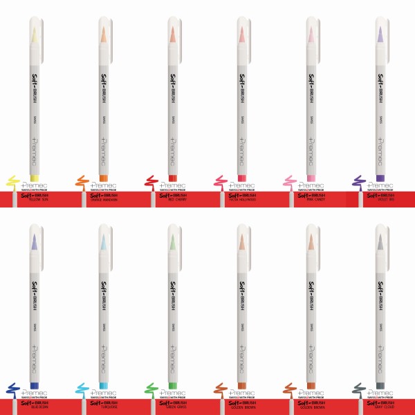 ماژیک پریمک مدل Soft BRUSH سری براش بسته 12 عددی