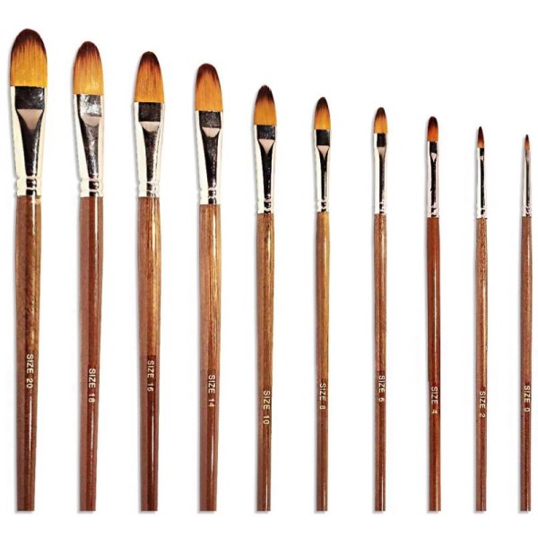 قلم مو زبان گربه ای 2124 رز آرت مجموعه 10 عددی 0-2-4-6-8-10-14-16-18-20