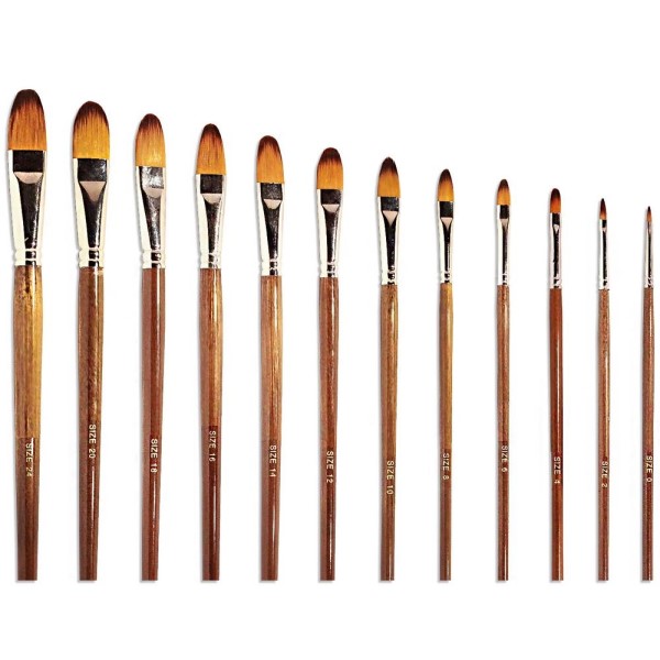 قلم مو زبان گربه ای 2124 رز آرت مجموعه 12 عددی