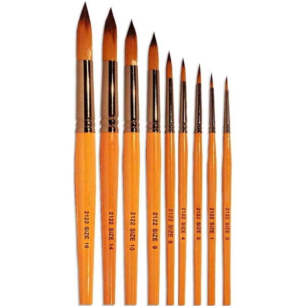 قلم مو سر گرد 2122 رز آرت مجموعه 9 عددی