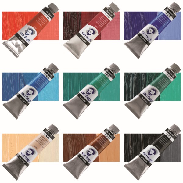 رنگ روغن 9 رنگ ون گوگ حجم 40 میل